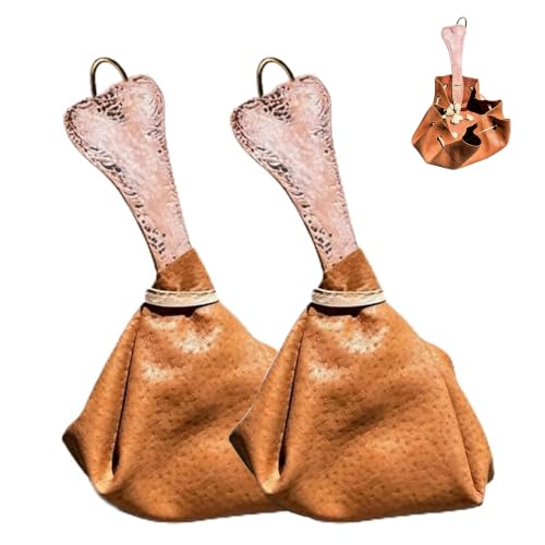Sac à main en cuir en forme de pilon de dinde pochette originale de rangement pour clés et écouteurs