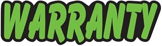 Generic Warranty Die-Cut Window Stickers for Car Dealerships - Green on Black Weatherproof Vinyl - 13.5"" x 3.5"" Dimensions - Durable and Vibrant Easy On/Off Adhesive Stickers - Pack of 48