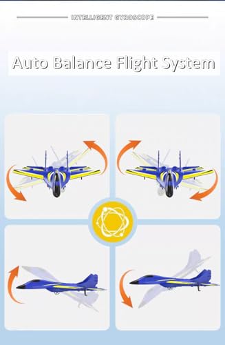 Remote Control Airplane for Kids, 2.4GHz RC Plane with Gyro, Ready to Fly RC Aircraft Toy, Easy to Fly Foam RC Airplane for Beginners & Adults