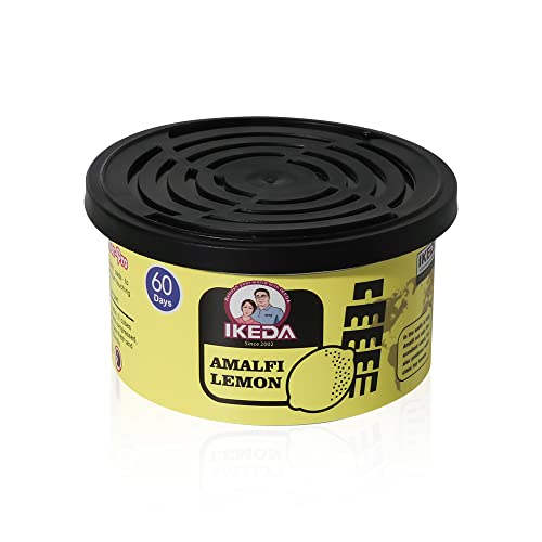 Ikeda Scents Car Air Fresheners: Amalfi Lemon Scent | Organic Cans | Odor Eliminator Essential | Long-Lasting | Strong Fragrance | For Home Closet | 1.5 Oz | Pack Of 4 #TOP1