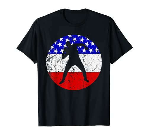 American Flag Shot Put Camisa - Camiseta de pista y campo Camiseta