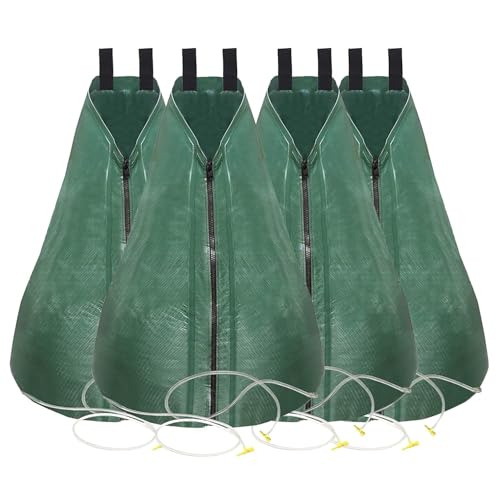 Hydrogarden 4 Baumbeutel Bewässerungsbeutel für Bäume zur langzeit Bewässerungssystem | Robuster 75 Liter Wassersack/Bewässerungssack, aus UV beständigem PVC, Planzunterstützung für heiße Sommer