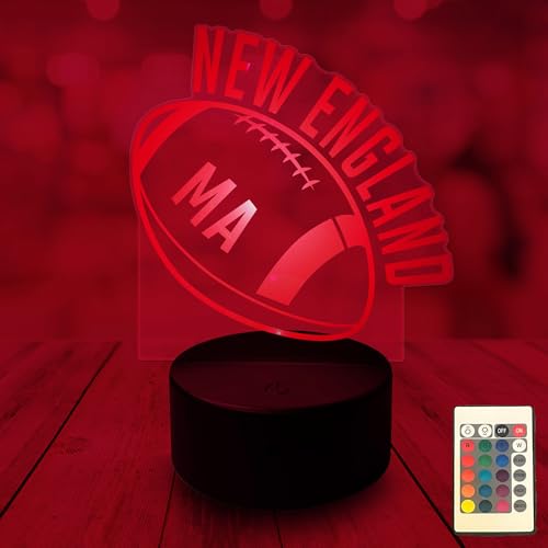 CLORURBANLIVE 3D Football New England Night Light 3D