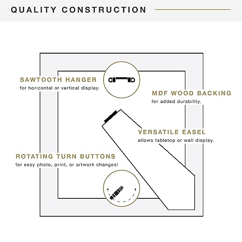 Image of MCS Studio Gallery Classic Picture Frame Black Woodgrain Engineered Wood | Studio Gallery Classic Picture Frame Black Woodgrain Engineered Wood For Photos, Posters & Art Prints