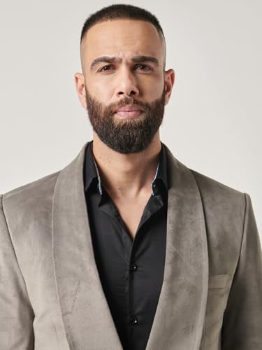 Image of MR BUTTON Grey Slim-Fit Single Breasted Broad Lapel Blazer