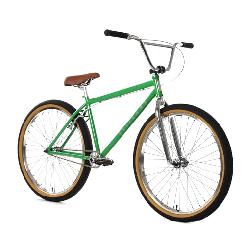 Elite BMX Bicycle 18', 20' & 26' Model Freestyle Bike - 3 Piece Crank (Forest Green, 26')