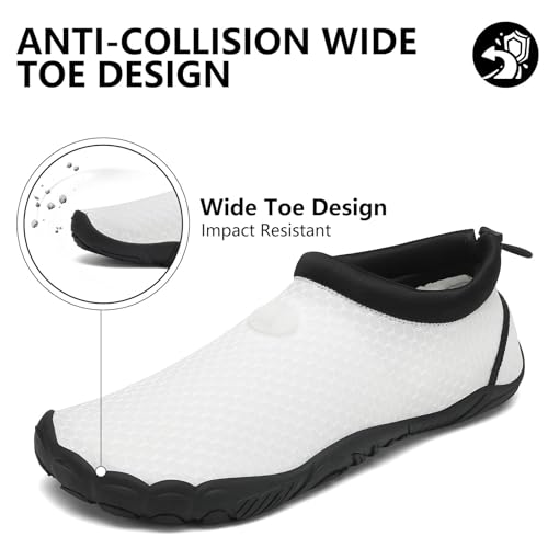 Image of Mishansha Womens Mens Water Swim Shoes Wide Toe Box Barefoot Shoes US Size 5.5-13.5 Women / 3-11.5 Men