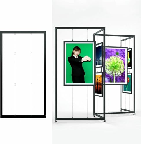 絵画展示用折りたたみディスプレイラック、床置き式ワイヤーディスプレイラック、金属製広告棚ラック看板、クリップとフック付き小売ディスプレイ
