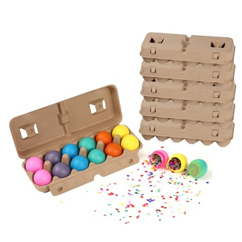 Confetti Eggs - (Pack of 6-72 Eggs) Cascarones Easter Egg Filled with Confetti Perfect for Home Decorating Easter Parties Weddings
