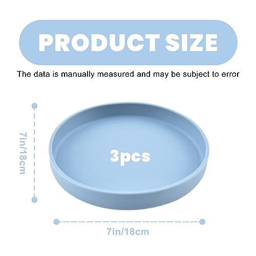 3 Pcs Katzennapf, Futternapf Katze, Silikonnapf Breit, Rutschfester Trinknapf für Trockenfutter und Nassfutter, Flacher Design, Multifunktionales Futternapf für Katzen und Hunde