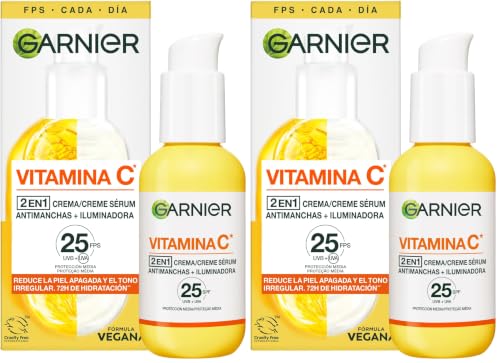 Garnier, Sérum Facial Iluminador y Anti Manchas 2 en 1,