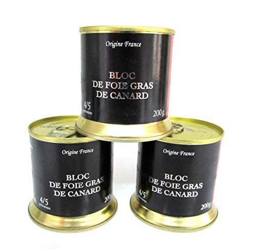 Bloc de hígado de pato, Origine France, 3 x 200 g.