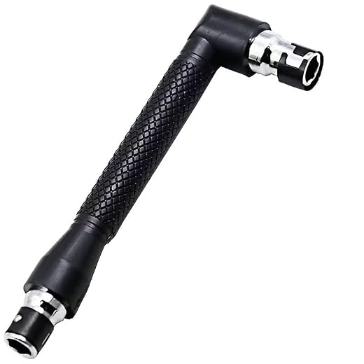 1pc Double-Ended L-Shaped Mini Socket Wrench, Extension Handle, 1/4" 6.35mm Screwdriver Bits Key Utility, 90 Degree Right Angle Screwdriver Adapter Utility Tool