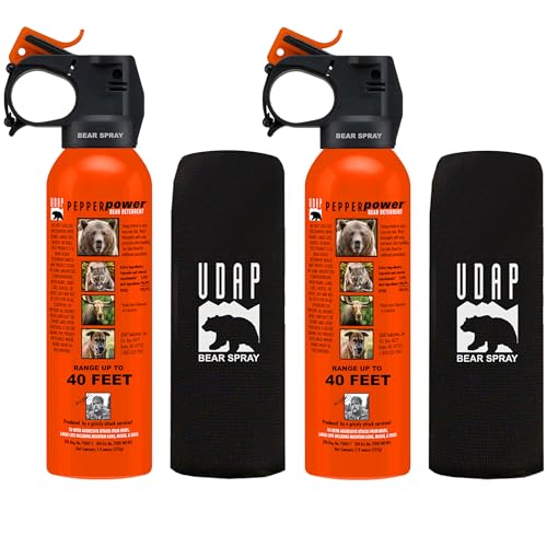 Two UDAP Pepper Power Bear Spray canisters