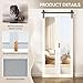 JUBEST Bifold Barn Doors Mirror Closet Door, Bi Fold Sliding Barn Door with Hardware Kit, 40