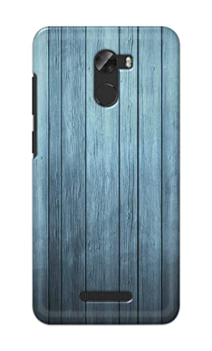 Image of Printed Hard Back Cover Case for Gionee A1 Lite Back Cover (Wooden Blue) -1302