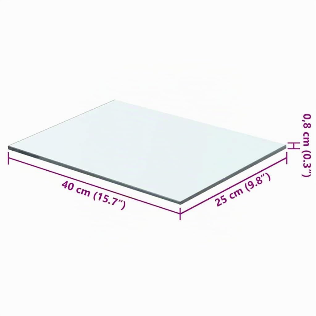 vidaXL Regalböden 2 STK. Glas Transparent 40x25 cm