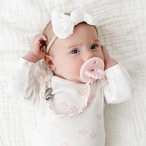 Image of Ryan & Rose Cutie Clip Braiden Pacifier Clip - Braided Silicone (Dollhouse)