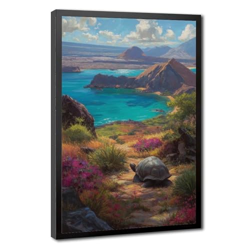 Toile paysage tropical Galapagos pour décoration de bureau et chambre élégante