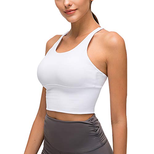 CARCOS Soutiens-Gorge de Sport Rembourrés pour Femmes, Soutien à Impact Moyen, Soutien-Gorge de Sport à Bretelles Croisé dans Le Dos de Remise en Forme Cover