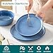 Steingut Geschirrset 6 Personen, vancasso ANYA Blau Teller Set Modern 18 teilig,Tafelservice mit Speiseteller, Desserttellern und Schüsseln, Geschirr Set Spülmaschinen und Mikrowellenfest