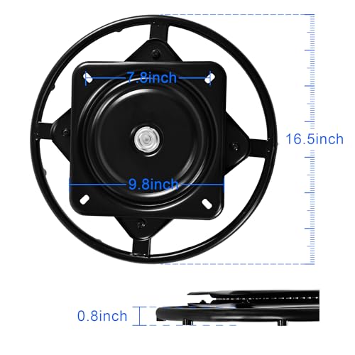 Image of 16.5 inch Furniture Ring Base Swivel Bottom Replacement with 10 inch Plate | Heavy Duty 16.5 Inch Sofa Chair Recliner Base Conversion Kit with 10 Inch Plate | 360 Degrees Rotate