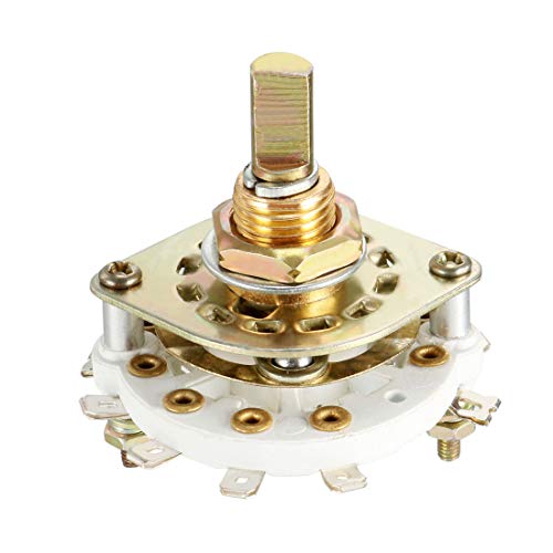 uxcell 10Pin 2P4T 2 Pole 4 Position Selectable Single Deck Band Selector Rotary Switch