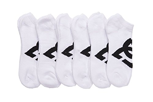 DC 6-Pack Men's Sport No Show Socks 10-13 Size (White)