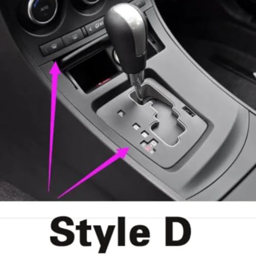 Panneau de commande central Mazda 3 2010-2015 adhésif carbone gris