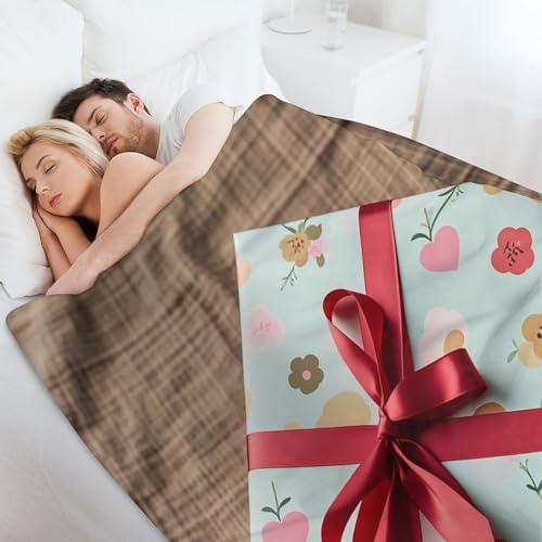 Couverture flanelle emballage cadeau plaid doux toutes saisons