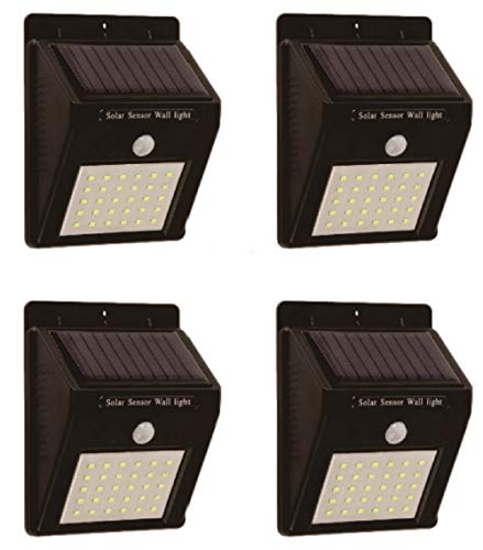 Lumière de clôture solaire étanche en lot de 4 pour baliser les allées du jardin