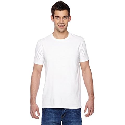 Fruit of the Loom Men's Super Premium Short Sleeve T-Shirt, White, Small Cover