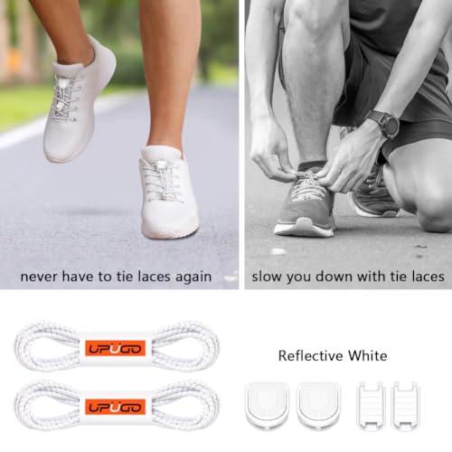 Image of UpUGo Elastic Shoe Laces, No Tie Shoe Laces for All Ages, One Size Fit All | Comfortable for Men, Women, Seniors