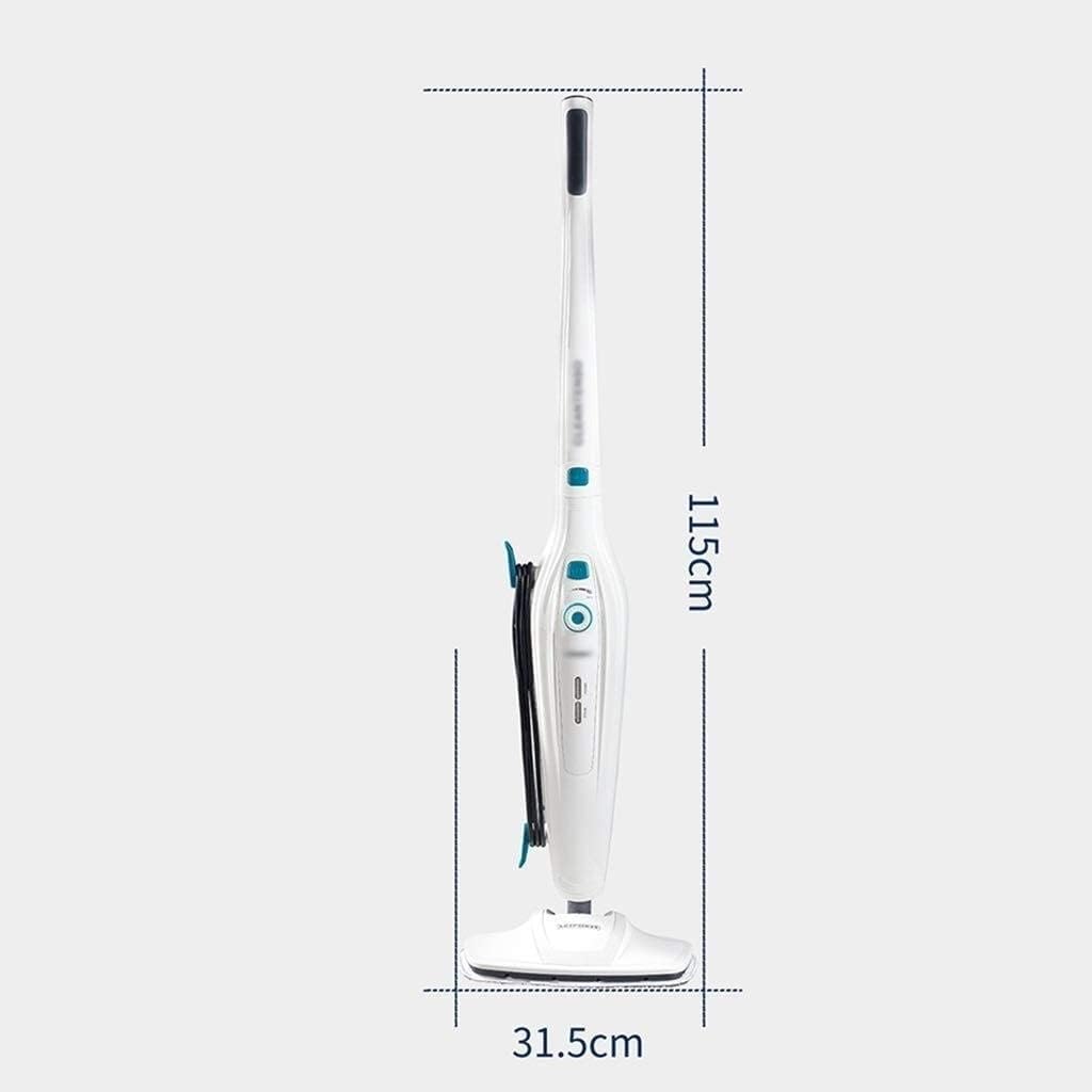 Vacuum and Steam Mop All in One Compact Bagless Wet-Dry Vacuum Cleaner with HEPA Filtration Cord Rewind and Comfort Handle Steam Upright Vac for Hardwood Tile Floors Home and Office