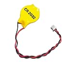 Eunicell - 1 x CR2032 CMOS 3V Lithium Button Coin Cell Battery with Molex 2-Pin (51021-0200) Connector - Replacement Battery For Desktop Computers Laptops and Motherboards