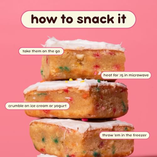 Image of Prime Bites High Protein Brownie Snack, Low Carb, Birthday Cake 12ct