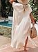 Dokotoo Swimsuit Beach Cover Ups for Women 2026 Vacation Outfits Summer Dresses Button Down Long Kimonos Cardigan Short Sleeve Side Split Casual Solid Loose Fit Fashion Bathing Suit Apricot Small