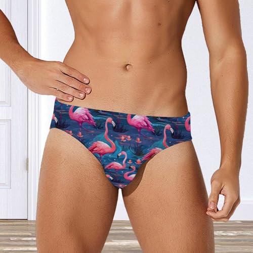 Flamingos Men's Swim Briefs Sexy Bikini Swimsuit Beach Shorts Underwear Low Waist4