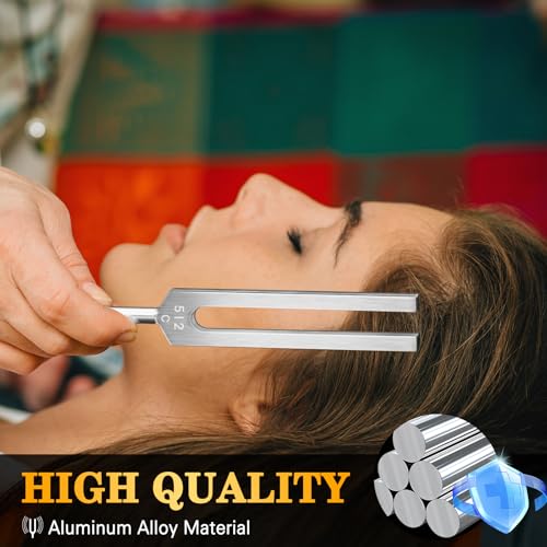 tuning forks for healing 128hz 256hz 512hzweighted amp unweighted tuning forks setwith reflex hammer for healing chakra setessential yogahealingsound therapygift for women