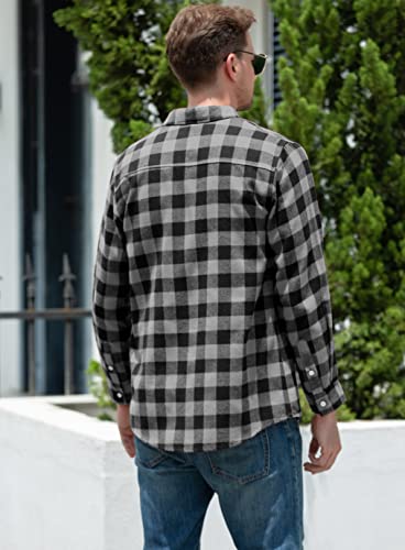 Image of Betusline Boy and Men Button Down Plaid Shirt
