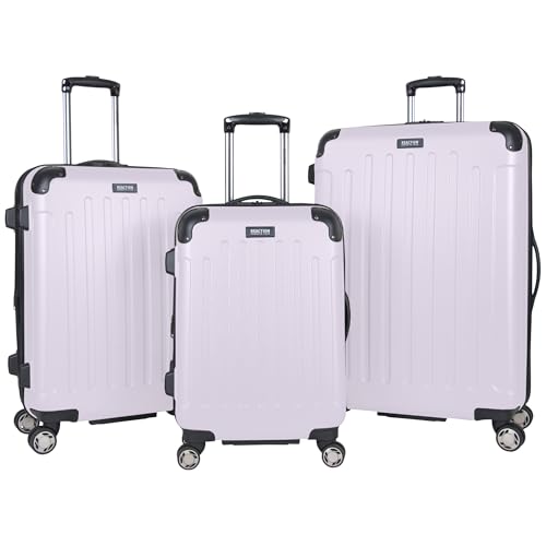 Image of Kenneth Cole REACTION Renegade Luggage Expandable 8-Wheel Spinner Lightweight Hardside Suitcase, Orchid Ice, 3-Piece Set (20 inch /24 inch /28 inch), Renegade