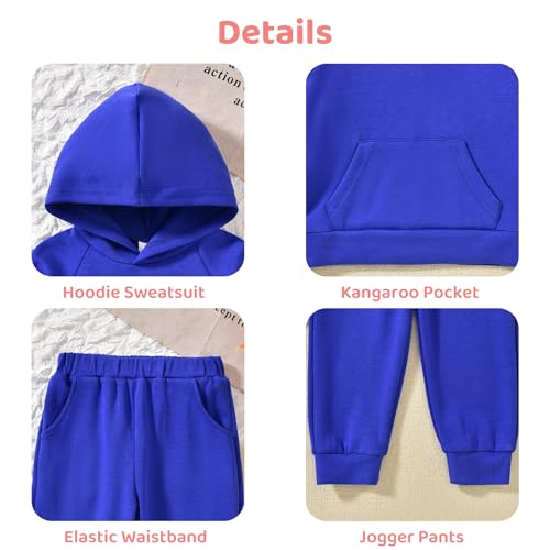 Aalizzwell Toddler Baby Hooded Sweatsuit 6M - 5T4