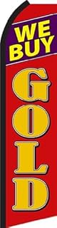 We Buy Gold Standard Size Swooper Feather Flag Sign