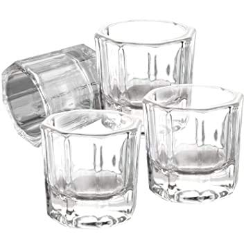 Nail Dappen Dish Nail Crystal Bowl Dapping Dish Glass Crystal Cup miniatura 2