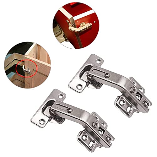 Bisagra de bisagra de ángulo de 135 grados con combinación de tornillos puerta de esquina plegable bisagra oculta para gabinete de cocina armario muebles puerta de esquina 2piezas Cover