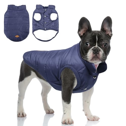 Meioro in Cappotti invernali per Cani Abbigliamento Cane Giacca Calda Inverno Foderato Cappotto Bulldog Francese Carlino Cane Abbigliamento Gilet