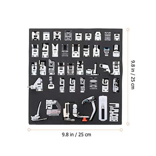 Accessoires de couture robustes en métal : set de 42 pieds-de-couture multifonctions