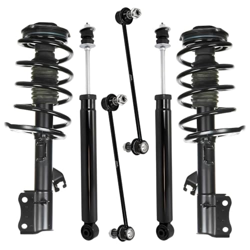 Image of Detroit Axle - Front Struts w /Coil Springs Rear Shock Absorbers Sway Bar End Links Replacement for 2015-2019 Nissan Sentra - 6pc Set