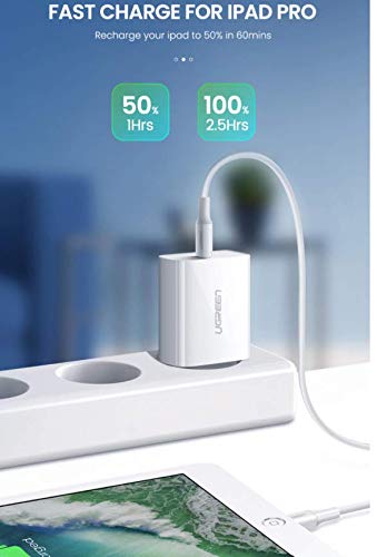 Carregador Ugreen Turbo 20w iPhone 8 a 12 Tipo C Quick Charge 3 20 W PD+