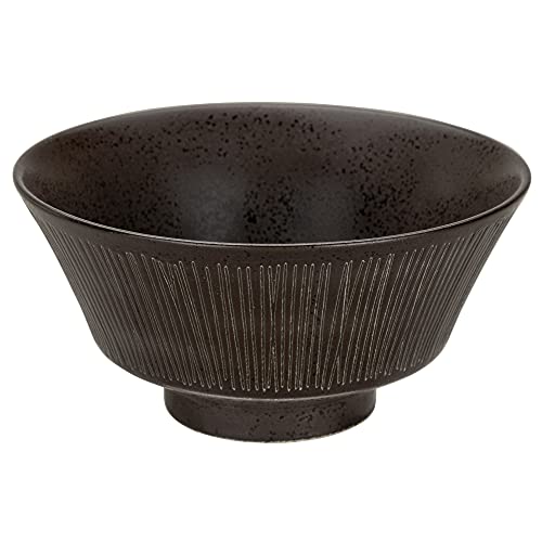 美濃焼 丼 ボウル 鉢 皿 約15cm 電子レンジ 食洗機対応 ワイア 黒 日本製 130-1115